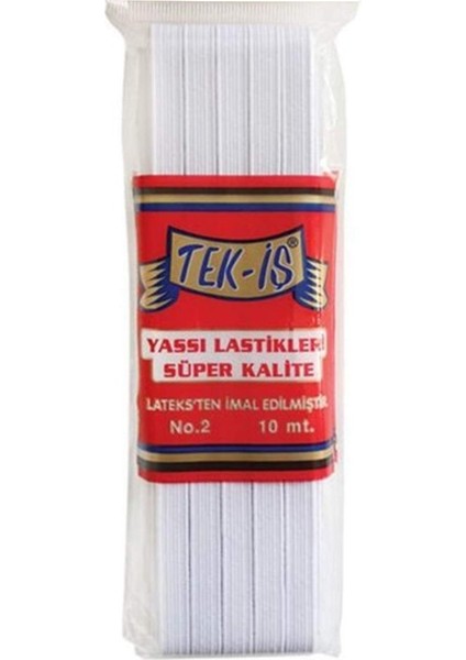 Lastik No:2 Yassı Lastik Şalvar Lastiği 10 Metre