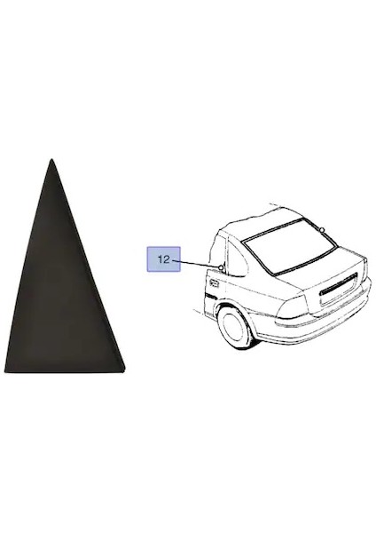 Opel Vectra B Arka Kapı Dış Üçgen Kapağı Sol sürücü Taraf