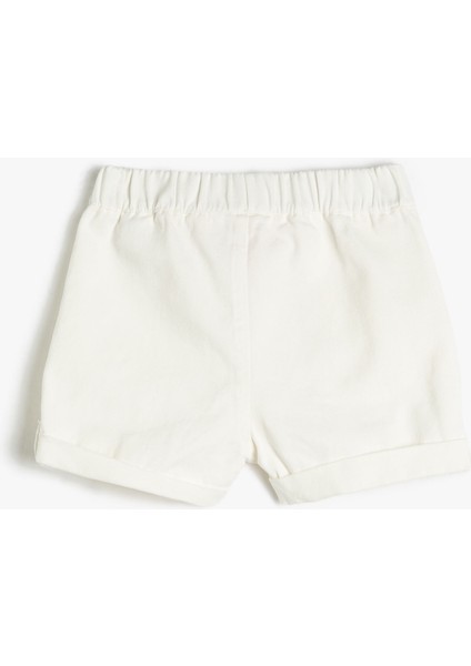 Şort Beli Bağlamalı Cepli Pamuklu fiyatları
