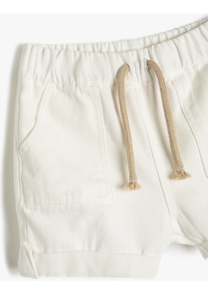 Şort Beli Bağlamalı Cepli Pamuklu modelleri