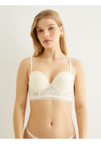 Push Up Bralet Sütyen Destekli Dolgulu Balenli Kaplı