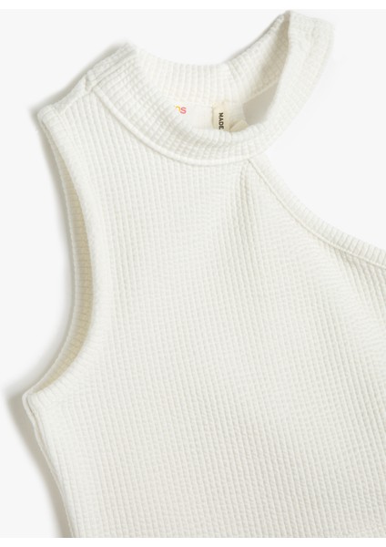 Crop Üst Tek Omuz Kolsuz Fitilli modelleri