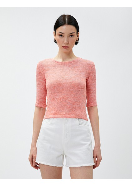 Yarım Kollu Tişört Bisiklet Yaka modelleri