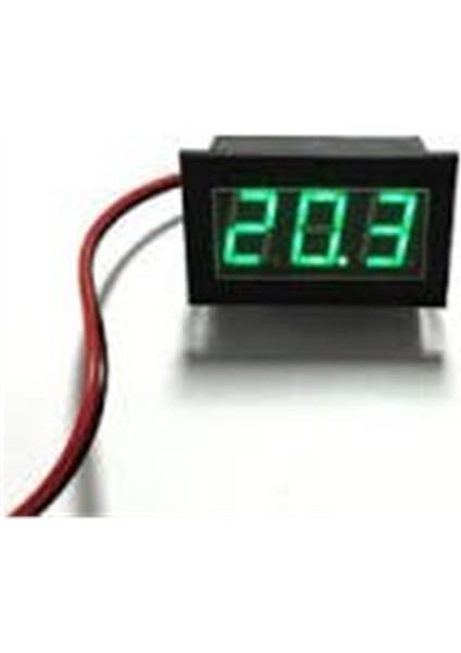 H27V 3.5-30V 2 Kablolu Dc Yeşil Voltmetre