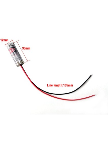 12MM 650NM 5mw Kırmızı Çizgi Kafalı Lazer(Dc 3-5V)