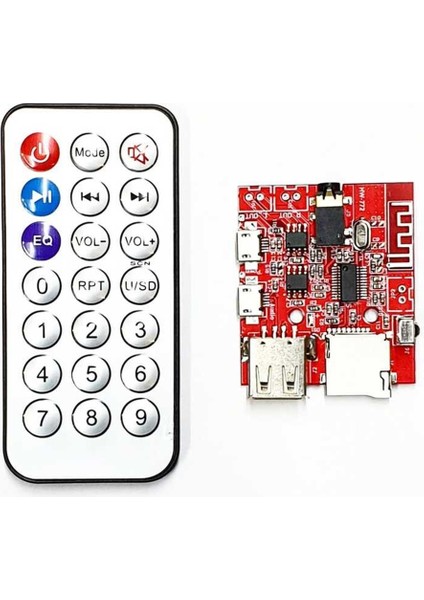 Bluetooth Mp3 Modülü (Sd Kart Girişi, USB 2.0, Uzaktan Kumanda)