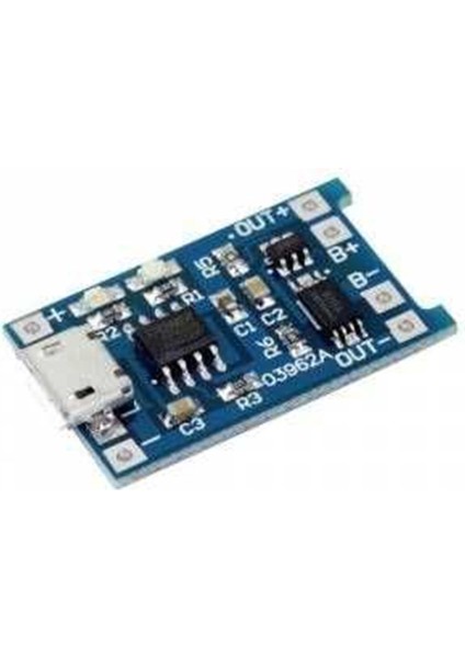 TP4056 Şarj Modülü - 5V 1A Lityum Pil Şarj - Korumalı