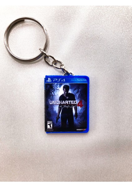 Uncharted 4: Bir Hırsızın Sonu Minyatür Ps4 Oyun Kutusu Anahtarlık