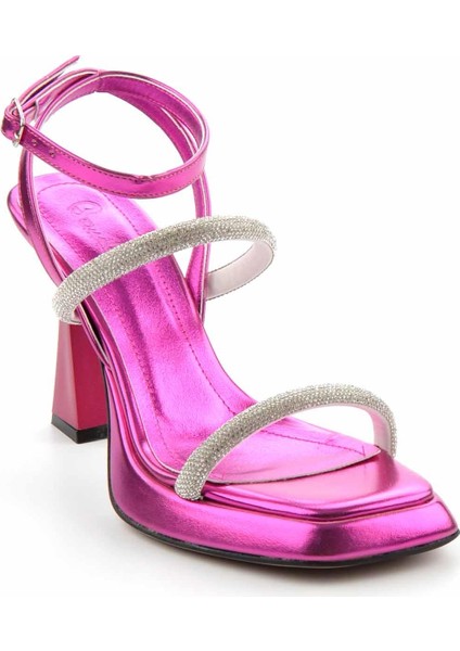 Metalik Fuşya Kadın Abiye Ayakkabı K05215400809 modelleri