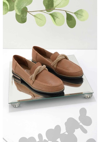 Taba Leather Kadın Loafer Ayakkabı K01586213303