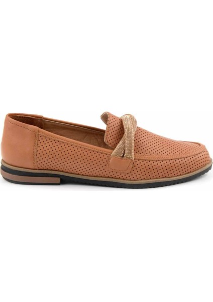 Taba Leather Kadın Loafer Ayakkabı K01586213303