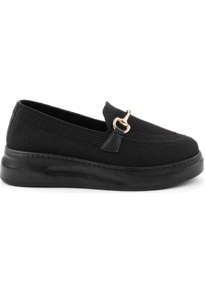Siyah Triko Kadın Loafer Ayakkabı K01320425182 fiyatları