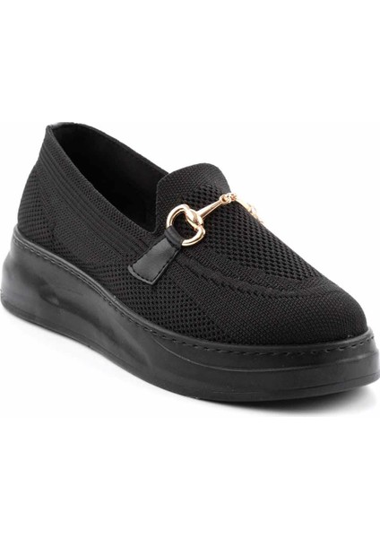 Siyah Triko Kadın Loafer Ayakkabı K01320425182 modelleri
