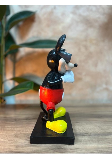 Gözlüklü Mickey Heykel Ev Dekorasyon Biblo fırsatları