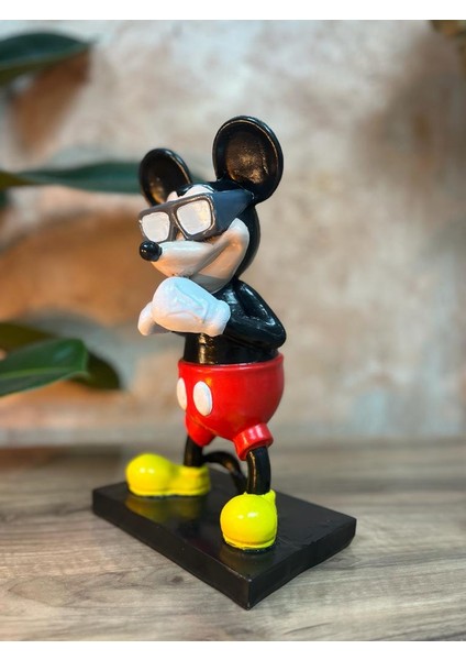 Gözlüklü Mickey Heykel Ev Dekorasyon Biblo indirimleri