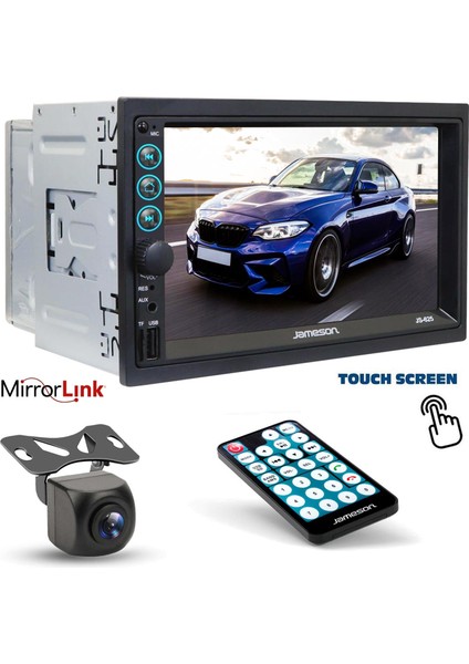 JS-625 Double Teyp 7 4X55W Mirrorlink Bt/usb/sd/fm/aux Kameralı