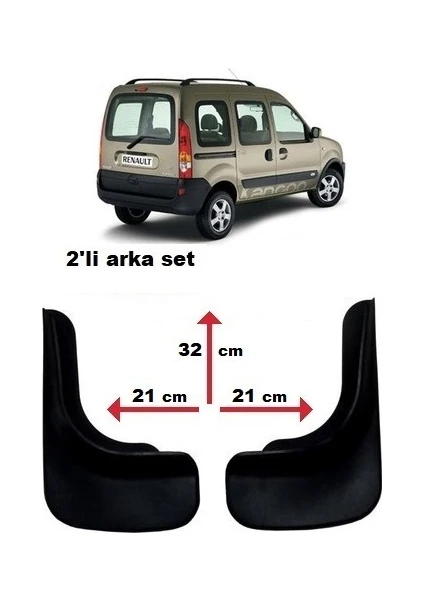 Günaks Tuning Günaks Renault Kangoo 2'li Set Oto Paçalık Çamurluk Tozluk