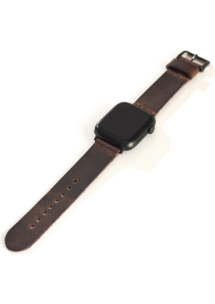 Apple Watch Deri Kordon Saat Kayışı 38/40/41 mm - Hakiki Deri / El Yapımı fırsatları