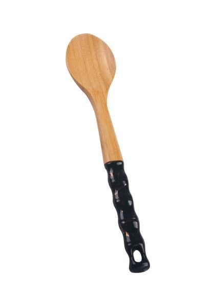 Siyah Mermer Yassı Kaşık 32CM