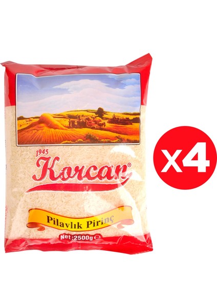 Pilavlık Pirinç 2500 gr 4 Lü (10 Kg)