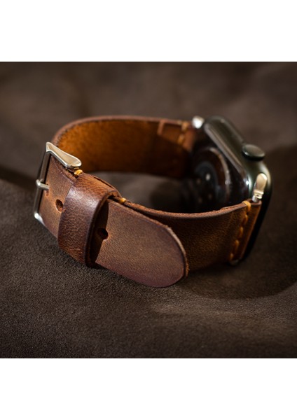 Apple Watch Deri Kordon 42/44/45 mm mm - Hakiki Deri / El Yapımı modelleri