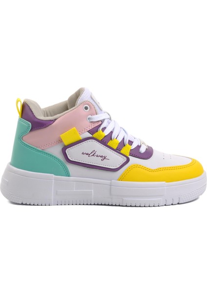 Nefertiti Beyaz-Sarı Unisex Hi Sneaker