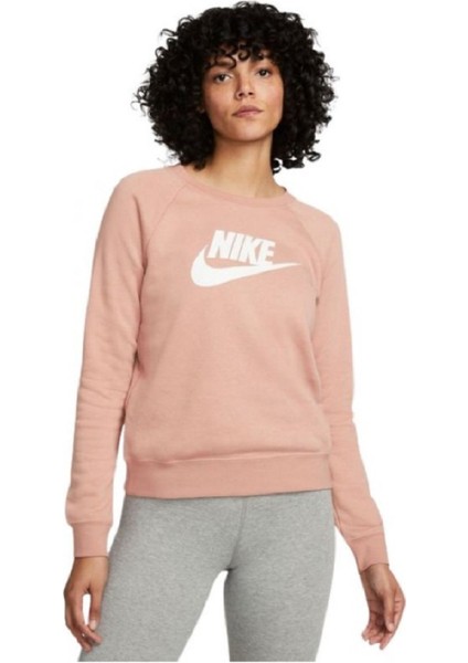 Kadın Sweatshirt Nike Nsw Essntl Polar Gx Crew Kirli Pembe BV4112 609
