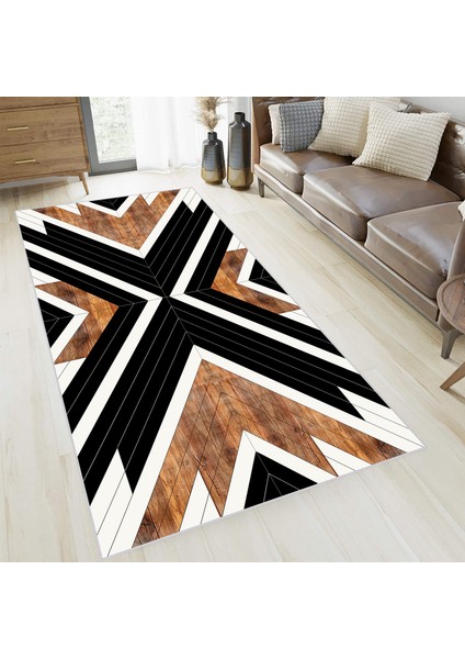 Dijital Baskı Yıkanabilir Kaymaz Taban Salon Halısı RVG0644