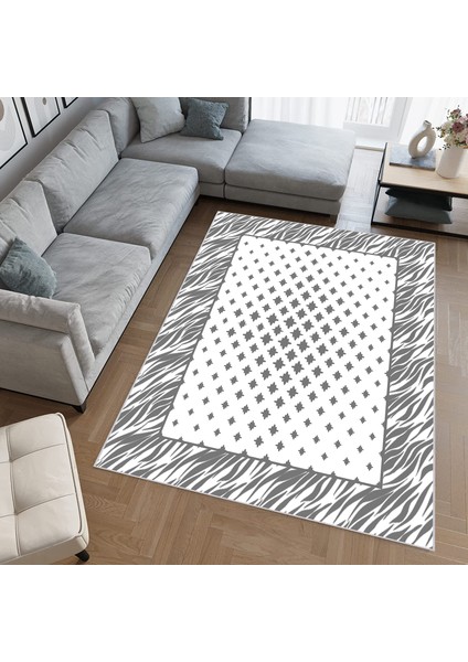 Dijital Baskı Yıkanabilir Kaymaz Taban Salon Halısı RVG0646