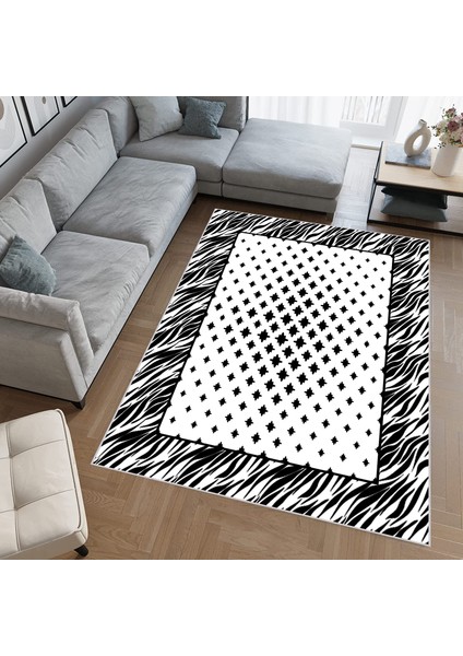 Dijital Baskı Yıkanabilir Kaymaz Taban Salon Halısı RVG0648