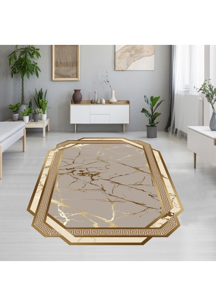 Dijital Baskı Yıkanabilir Kaymaz Taban Salon Halısı RVG0665-SD706