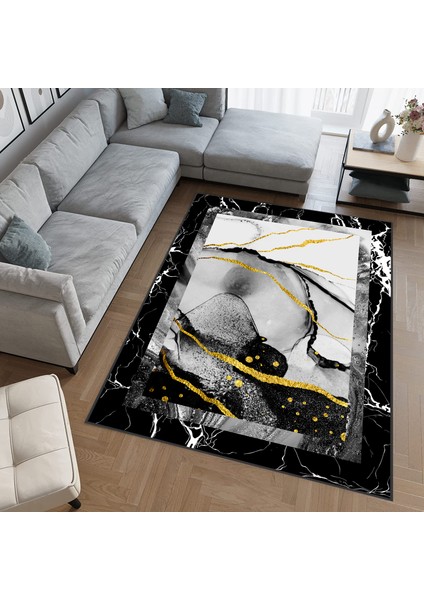 Dijital Baskı Yıkanabilir Kaymaz Taban Salon Halısı RVG0659