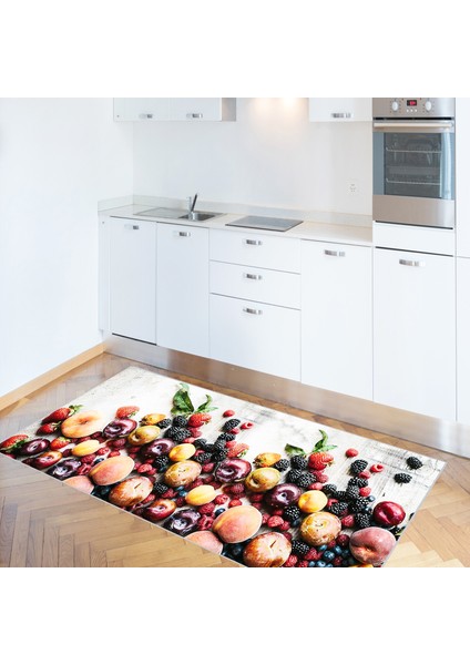 Dijital Baskı Yıkanabilir Kaymaz Taban Mutfak Halısı RVG2073
