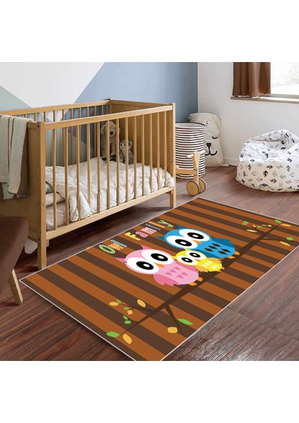 Dijital Baskı Yıkanabilir Kaymaz Taban Çocuk Halısı RVG4075