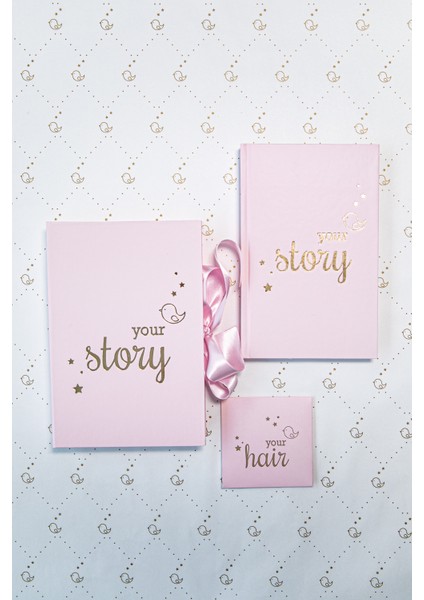 Baby Journal Kutulu Set (Anne ve Bebek Günlüğü Seti) Pembe