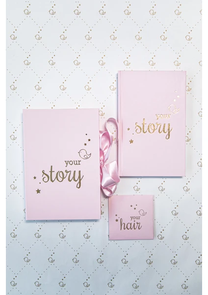 Your Story Baby Journal Kutulu Set (Anne ve Bebek Günlüğü Seti) Pembe