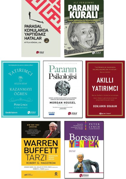 Parasal Konularda Yaptığımız Hatalar + Paranın Kuralı Ali Perşembe + Kazanmayı Öğren + Paranın Psikolojisi Morgan Housel + Akıllı Yatırımcı + Warren Buffett Tarzı + Borsayı Yenmek