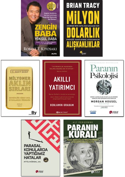Zengin Baba Yoksul Baba + Milyon Dolarlık Alışkanlıklar + Milyoner Aklın Sırları + Akıllı Yatırımcı + Paranın Psikolojisi + Parasal Konularda Yaptığımız Hatalar + Paranın Kuralı / 7