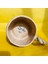 Blue Flowers Çiçek Desenli Kalp Kulplu El Yapımı Seramik Mug 200 ml 4