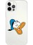 Apple iPhone 12 Pro Uyumlu Kapak Donald Duck Tasarımlı Şeffaf Silikon Kılıf 1