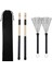 1 Takım Drum Sticks Çırpıcı Çubuklar Davul Fırçalar W / Çanta Drum-Player Siyah Için (Yurt Dışından) 1