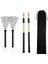 1 Takım Drum Sticks Çırpıcı Çubuklar Davul Fırçalar W / Çanta Drum-Player Siyah Için (Yurt Dışından) 2