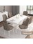 Concept Mdf Are Serisi 80 x 132 cm Açılabilir Üst Kalite Yemek Mutfak Masası Takımı 6 Sandalyeli 1