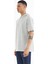 Gri Melanj Kapüşonlu Kol Etiket Detaylı Oversize Erkek T-shirt - 88179 5