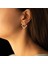 Ear Jacket Kare Gümüş Küpe 1