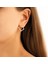 Ear Jacket Kare Gümüş Küpe 4