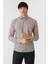Erkek Regular Fit Uzun Kollu Desenli Spor Gömlek BEJ GM22Y221161_K07 4