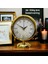 Gold Parlak Metal Ofis Salon Otel Ofis Masa Saati B14 5