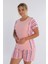 Çizgili Pamuklu Şort Pijama Takımı 1
