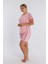 Çizgili Pamuklu Şort Pijama Takımı 4